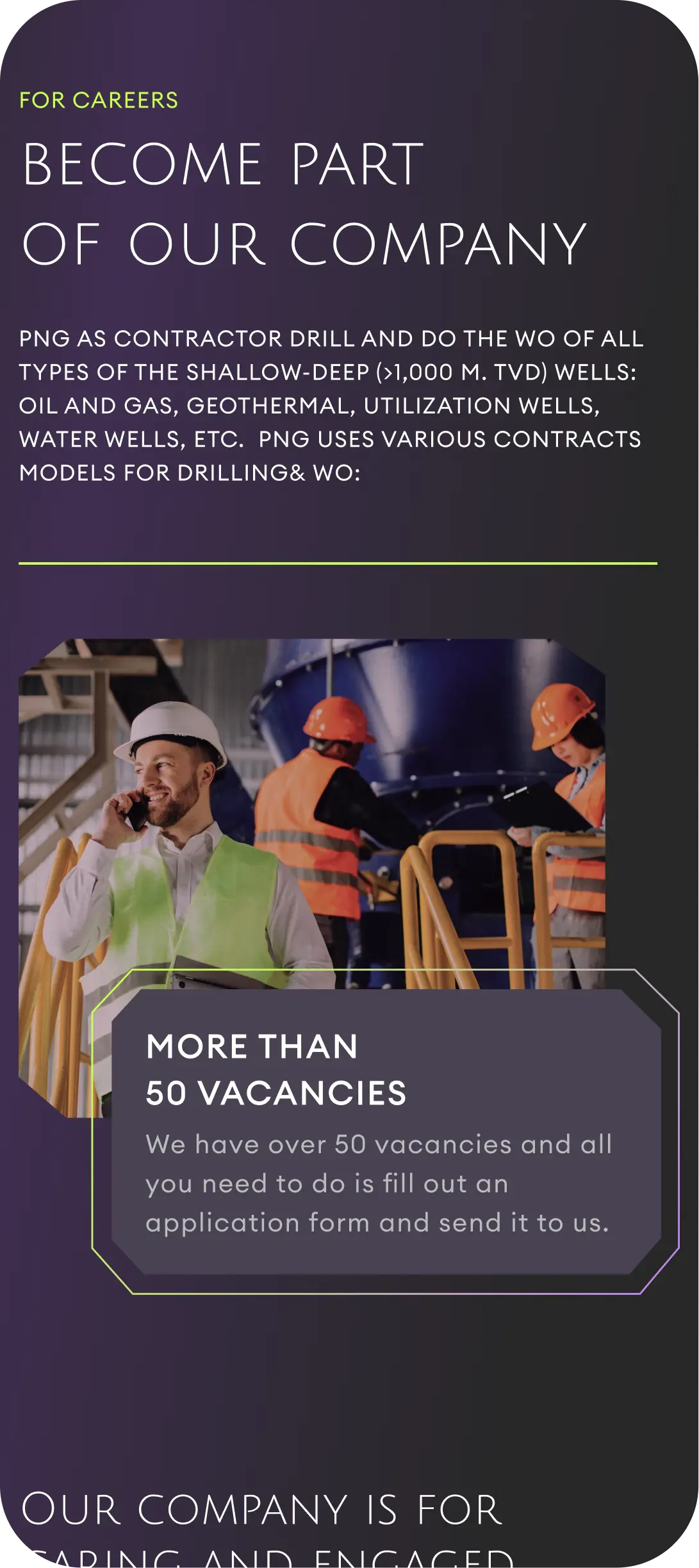 PNG-Overseas career mobile screen 1